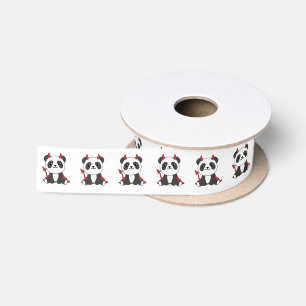 Panda Halloween Cute Devil Kids Witches Costume Satin Ribbon