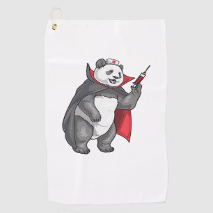 Panda Halloween Vampire Nurse Oversized T-Shirt Golf Towel