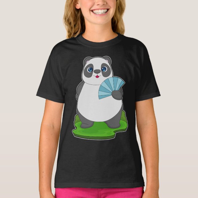 Panda Hand fan T-Shirt (Front)