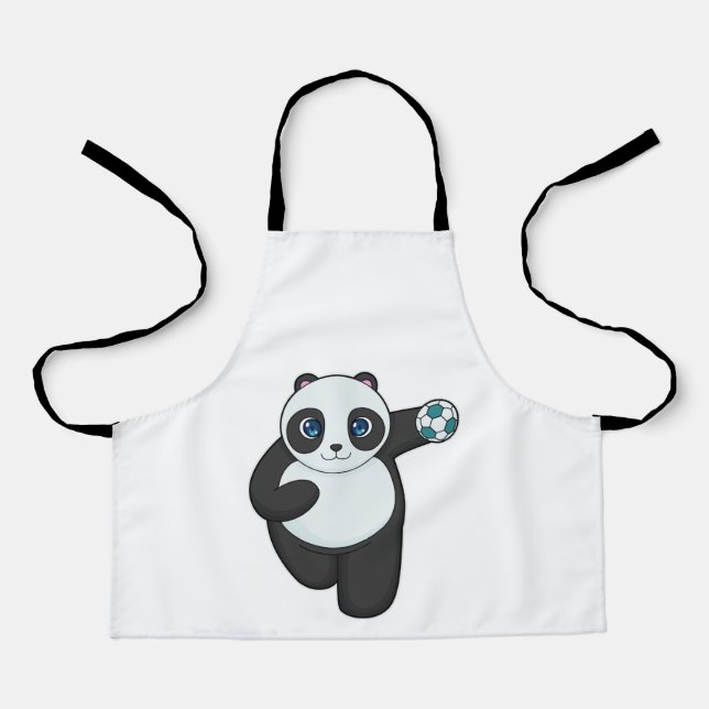 Panda Handball player Handball Apron (Front)