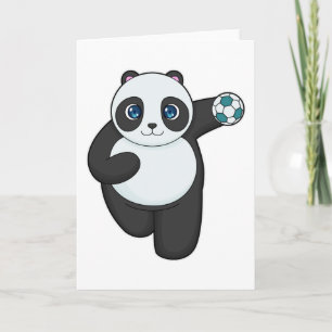 Panda Handball player Handball Card