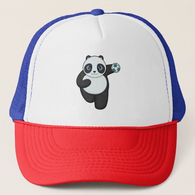 Panda Handball player Handball Trucker Hat (Front)