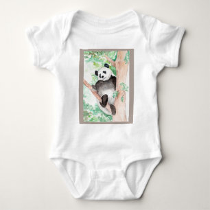 Panda, Hanging Out Baby Bodysuit