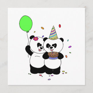 Panda Happy Birthday Card