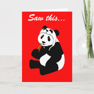 Panda Hat (birthday) Card