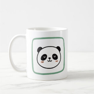 Panda head minimalist graphic icon coffee mug
