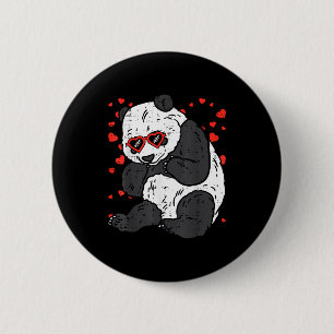 Panda Heart Gles Cute Valentines Day Bear Animal G 6 Cm Round Badge