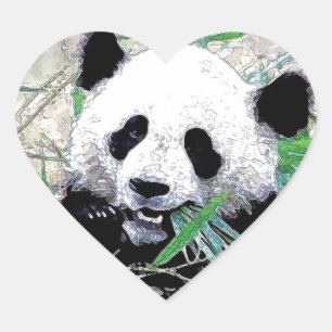 Panda Heart Sticker