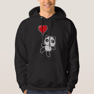 Panda Heart Valentines Day Animal V Day Pajama Boy Hoodie
