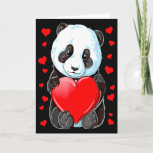 Panda Heart Valentines Day Girls Kids Women Bear S Card