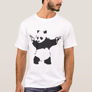 Panda Holding Guns 2014 - Banksy Graffiti  T-Shirt
