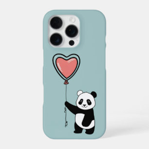 Panda Holding Heart Balloon – Sweet iPhone 16 Pro Case