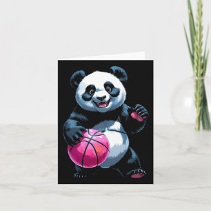 Panda Hoops - Cute Basketball Player Sticker  Card