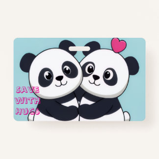 Panda Hug Budget Notebook – Cute Planner for Savin ID Badge