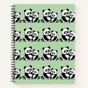 Panda Hugging Spiral Notebook