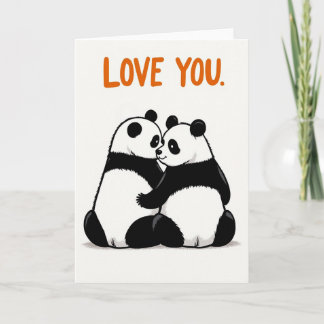 Panda Hugs Love You Card
