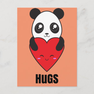 Panda Hugs Postcard