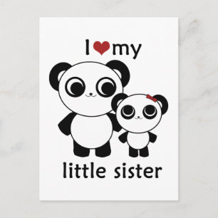 Panda - I love my little sister Postcard
