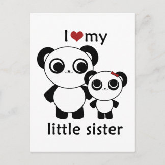 Panda - I love my little sister Postcard