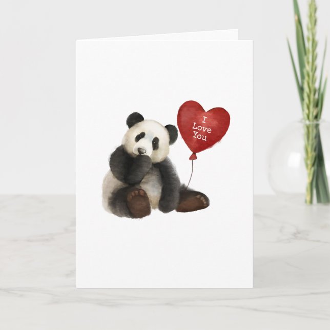 Panda I Love You Card (Front)