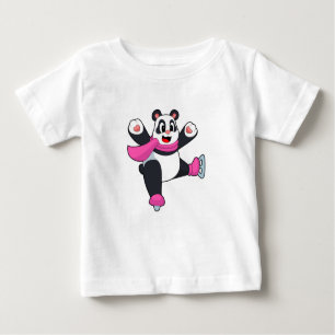 Panda Ice skating Ice skates Baby T-Shirt