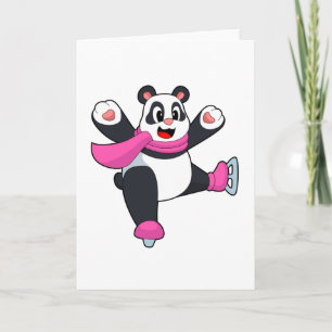 Panda Ice skating Ice skates Card