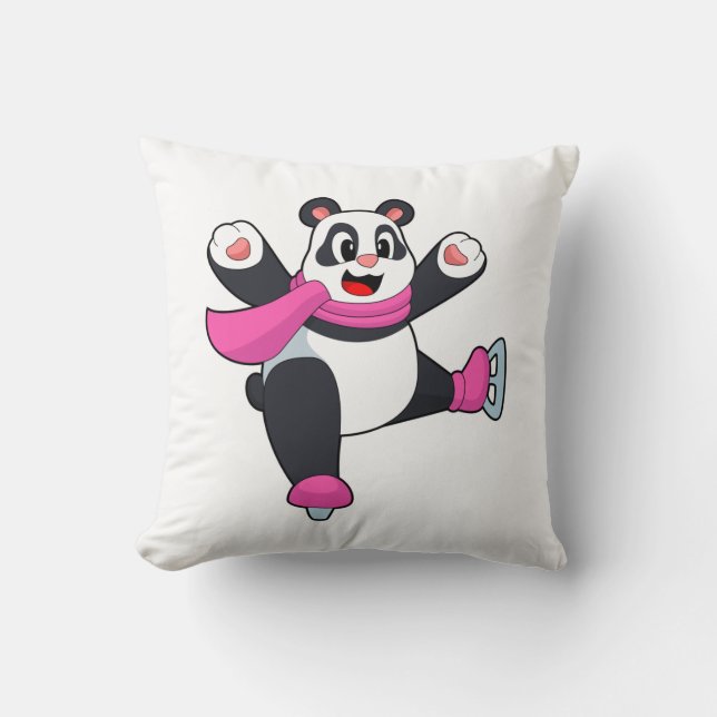 Panda Ice skating Ice skates Cushion (Front)
