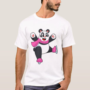 Panda Ice skating Ice skates T-Shirt