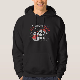 Panda I'm Snow Cute Snowman Snow Pun Hoodie