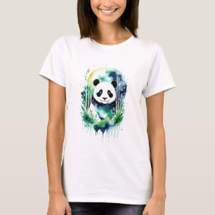 Panda in a Cosmic Bamboo Grove T-Shirt