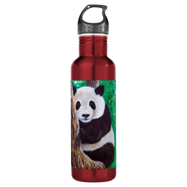 Panda in a Tree Painting 710 Ml Water Bottle (Front)