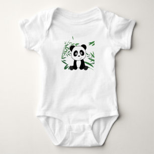 Panda In Bamboo Cute Animals For Kids Panda Bear Baby Bodysuit