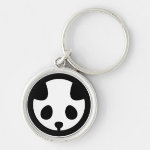 Panda in circle key ring