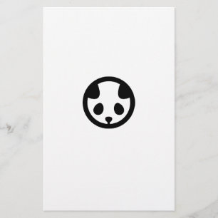 Panda in circle stationery