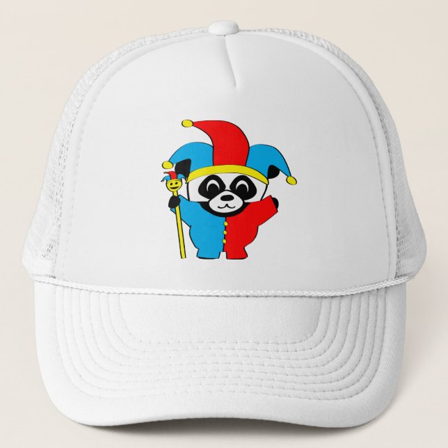 Panda in Jester Costume Trucker Hat (Front)