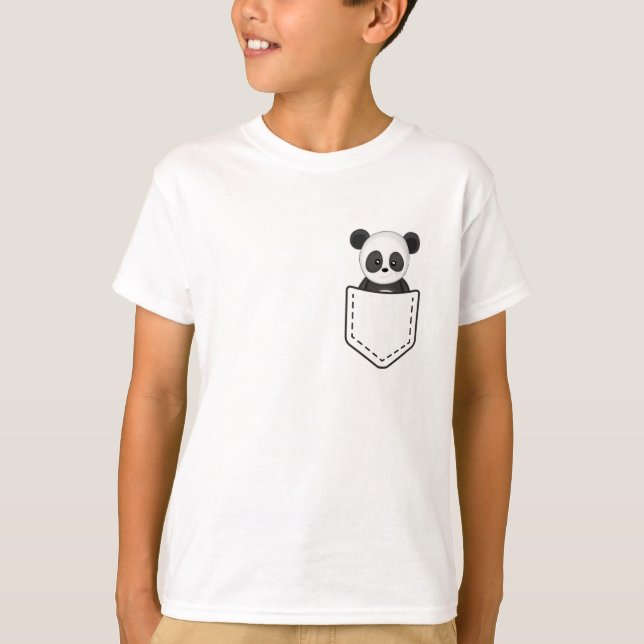 Panda in Pocket T-Shirt (Front)