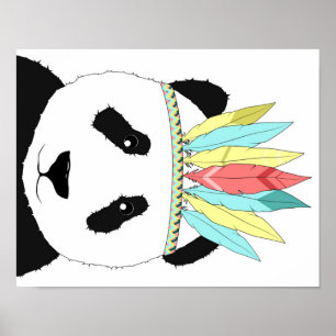 Panda in style poster
