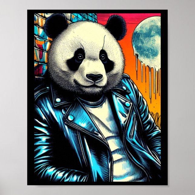 Panda In The City 2 Sticker  Poster (Front)