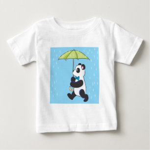 Panda In the Rain Baby T-Shirt
