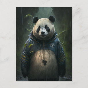 Panda in the Rain Postcard