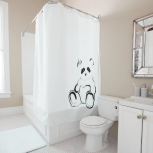 panda ink shower curtain