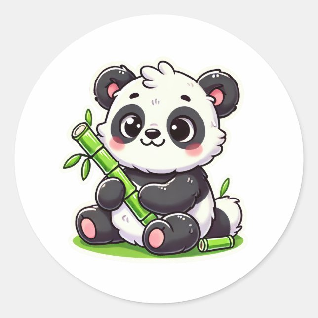 Panda | Ivaniby Classic Round Sticker (Front)