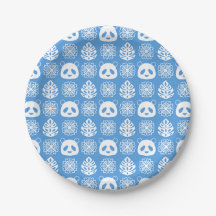Panda Jungle Impressions on Blue