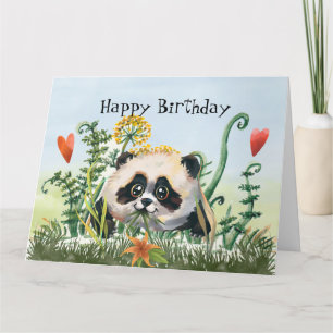 Panda Kid Happy Birthday Card