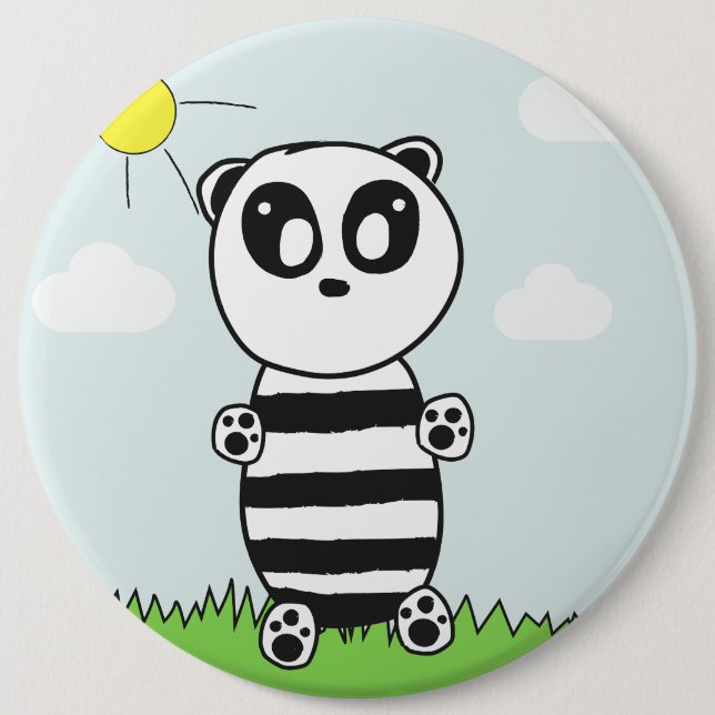 Panda Kids    6 Cm Round Badge (Front)