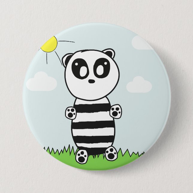 Panda Kids  7.5 Cm Round Badge (Front)