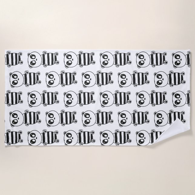 Panda Kids  Beach Towel (Front)