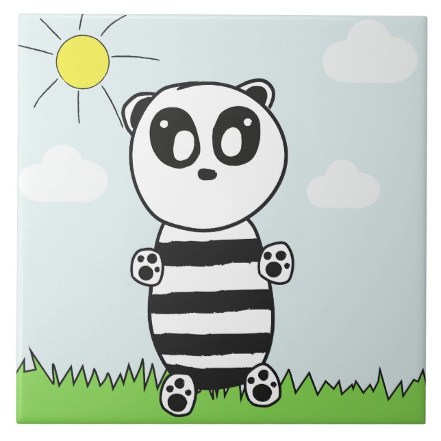Panda Kids   Ceramic Tile (Front)
