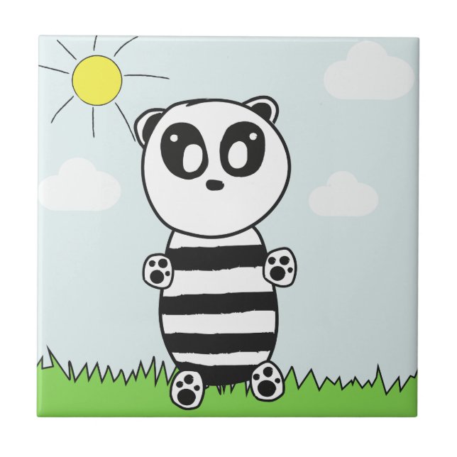Panda Kids   Ceramic Tile (Front)