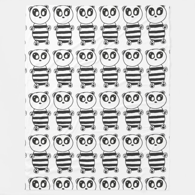 Panda Kids   Fleece Blanket (Front)